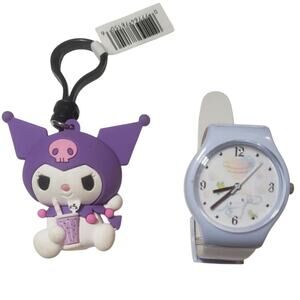 SANRIO Kuromi Keychain & Cinnamon Roll Wristwatch